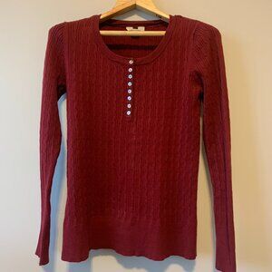 Denver Hayes burgundy long sleeve sweater size medium